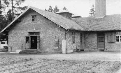 The crematorium at Dachau